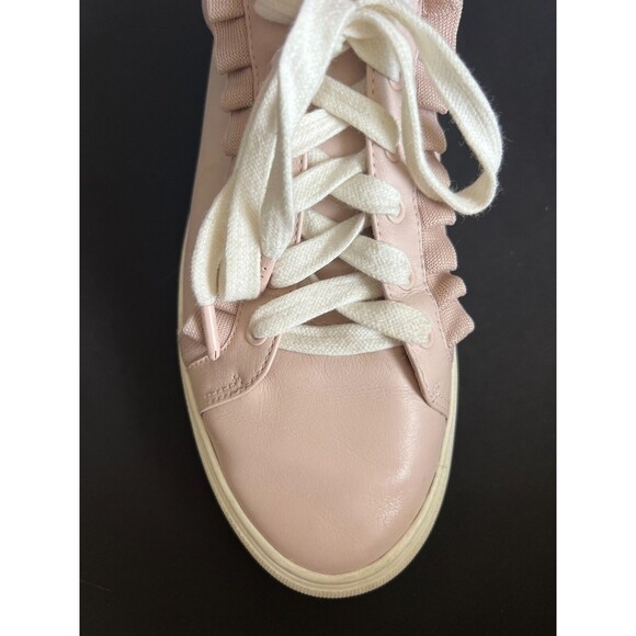 Tory Burch Sport Pink Leather Athletic Shoe Women's 11M Sneakers Ruffle SN36558 - Picture 2 of 16